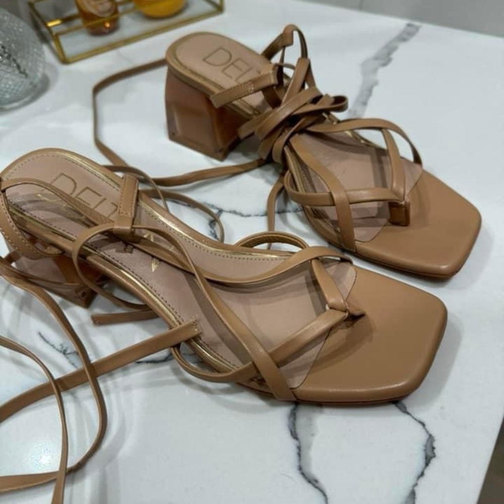 These tie up heels are a size 6.5.